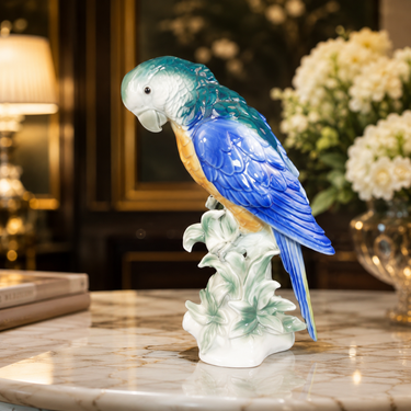 W.R. Germany Porcelain Parrot Figurine 8