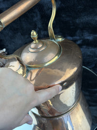 Thumbnail for Antique Large Copper Kettle with Brass and Copper Handle - English Country House19