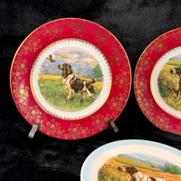 Thumbnail for Odette Degrain Delorge Limoges France Hunting Dog Plates Set of 3 8