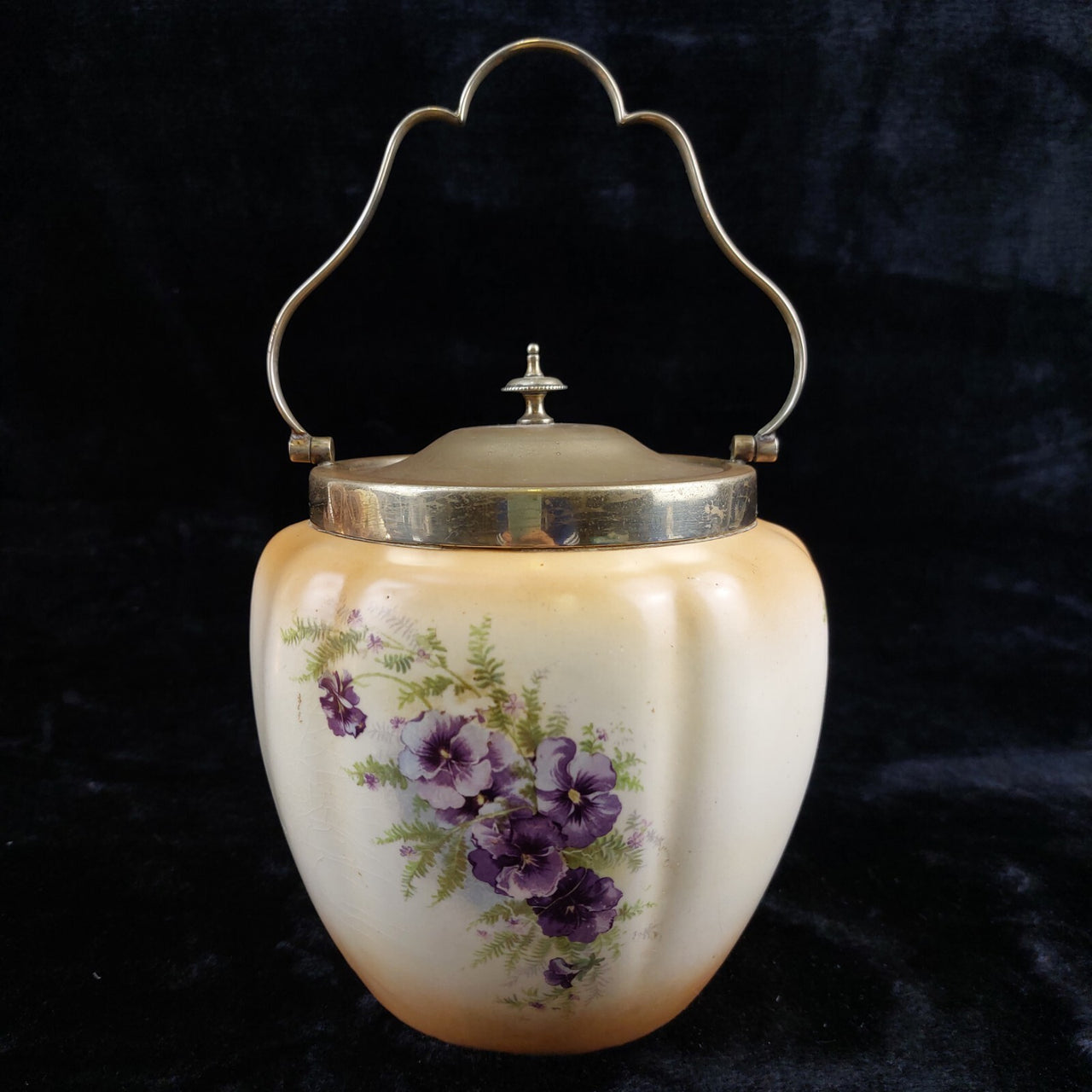 Antique Crown Devon Ware Jar cookie 1912-1930s    S.F. & Co. Stoke-on-Trent  11