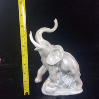 Thumbnail for Rare NAO by Lladro Elephant Figurine 1977 Porcelain Glazed Statue bookcase decor10