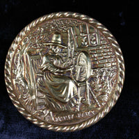 Thumbnail for Vintage Jenny Jones Brass Wall Plaque Plate 6.5