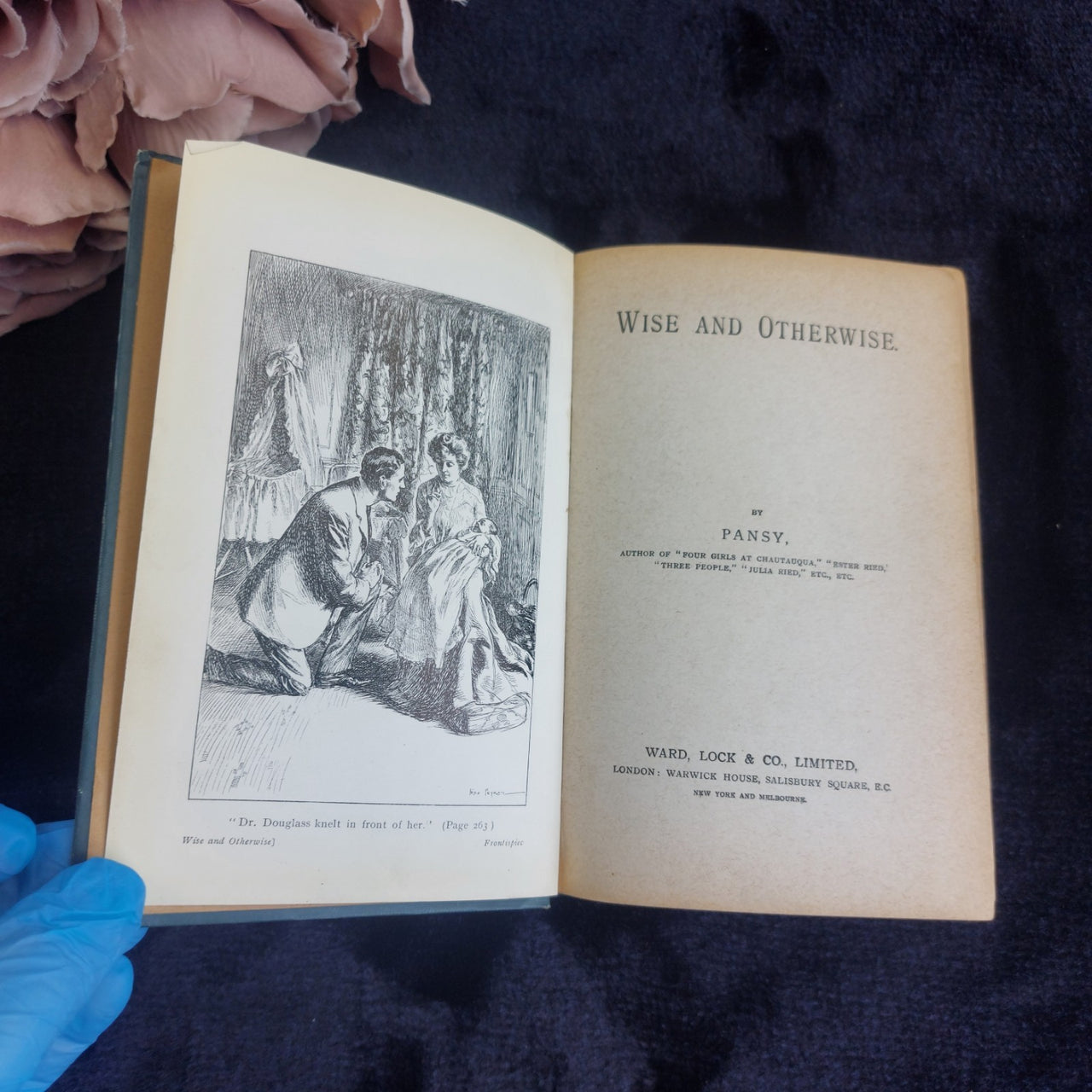 Novel Wise and Otherwise Pansy Illustrated  Antique Book3