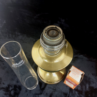 Thumbnail for Vintage 1930`s Brass Aladdin Kerosene Parlor Lamp With Paraffin, See The Glass6