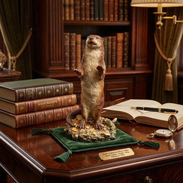 Artists Country Otter Signed Victor Griffiths Figurine Wildlife Sculpture 7in de0
