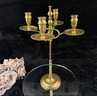 Thumbnail for Vintage Brass Candelabra  Four Arm Candlestick Holder0