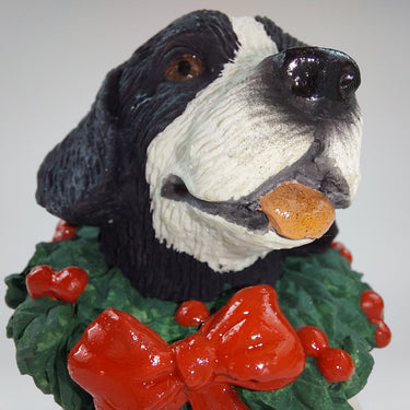Tom Rubel Silver Deer Christmas Dog Figurine Collectible  xmas dog decor 19901