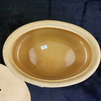 Thumbnail for Antique 1800s Wedgwood Yellow Jasperware Game Dish - Little crack & chips China.4