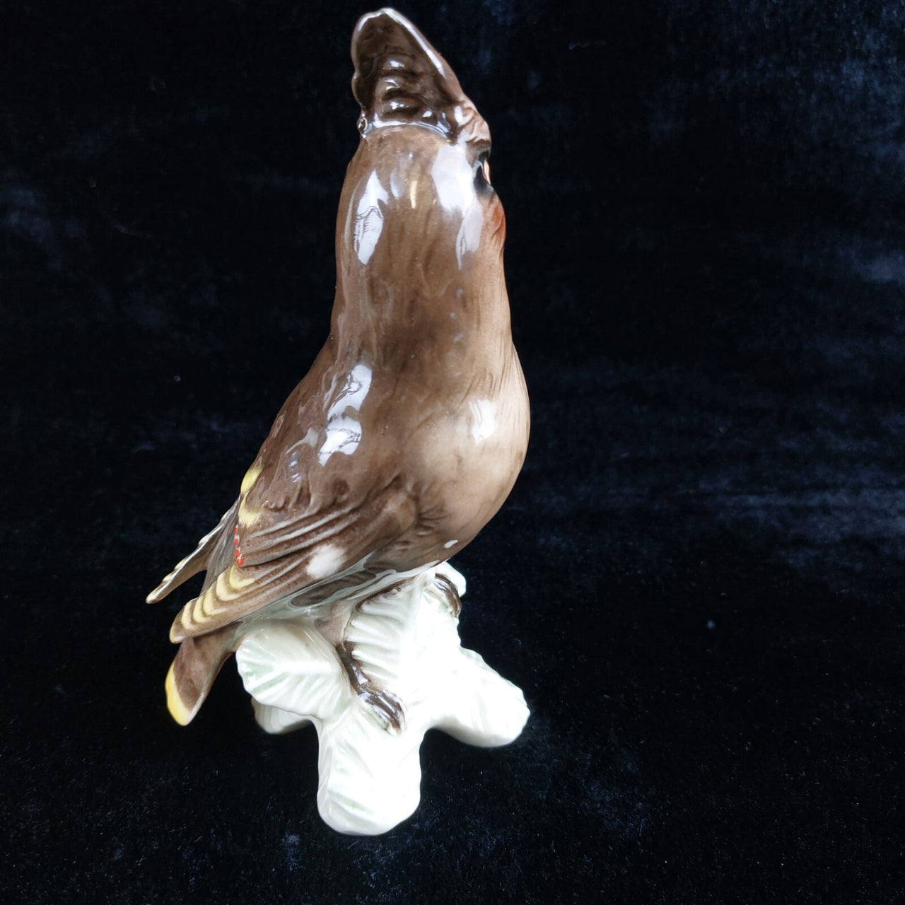 1967 Goebel bird Porcelain figurine Cedar Waxwing - 7" CV90 rare Germany Brown6
