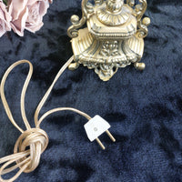 Thumbnail for Stunning French Brass Table Lamp Ornate Rococo Base, Working, 18in Tall Heavy7