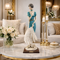 Thumbnail for Florence Giuseppe Armani lady Figurine 1987 Art Deco in Blue 34cm Italy decor.0