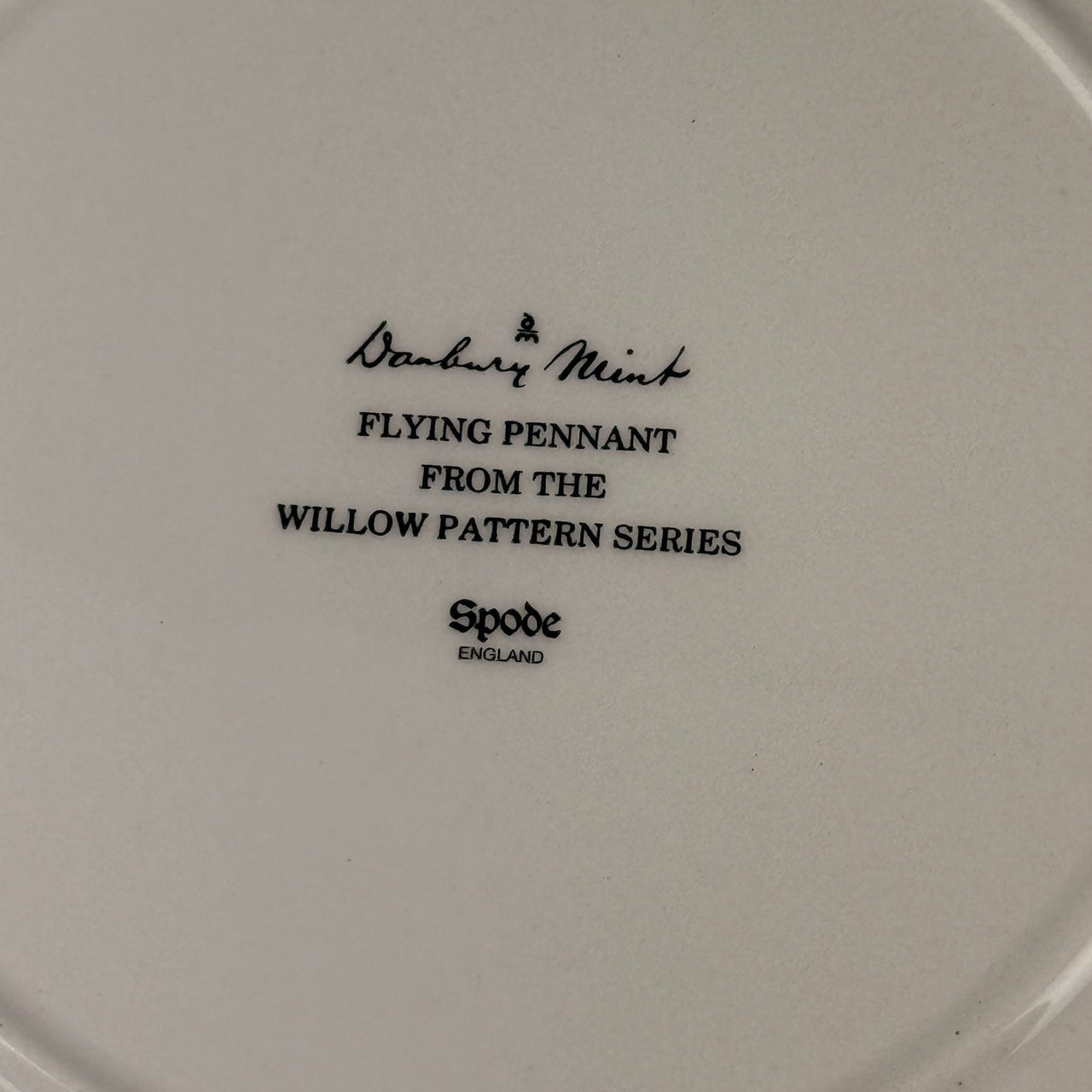 Spode Mint Danbury Willow Pattern Plates x3 – Blue & White Collector antique Set11