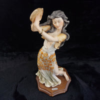 Thumbnail for Giuseppe Armani Florence lady Figurine 14in Gypsy Semi Nude bohem decor7