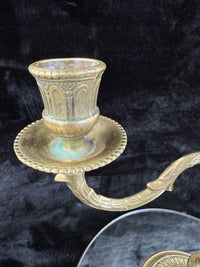 Thumbnail for Vintage Solid Ornate Brass Candelabra - Neoclassical/Victorian Style Collectable8