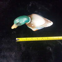 Thumbnail for Vintage Porcelain Duck Good Figurine Mallard Green Head Glazed Ceramic Tall 5