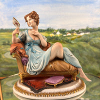 Thumbnail for Tyche Bauer Figurine Lady on Couch Painted Hand Porcelain 8
