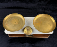 Thumbnail for Rare Antique Victorian Apothecary Balance Scale with Marble Base & Brass Weight5
