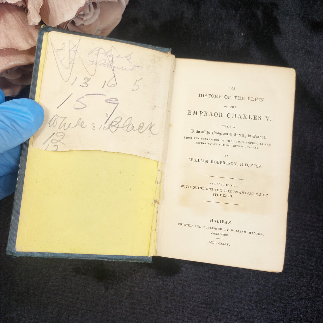 Robertson History Charles V Book Acceptable  1845  Worn Gold Gilt Spine Halifax6