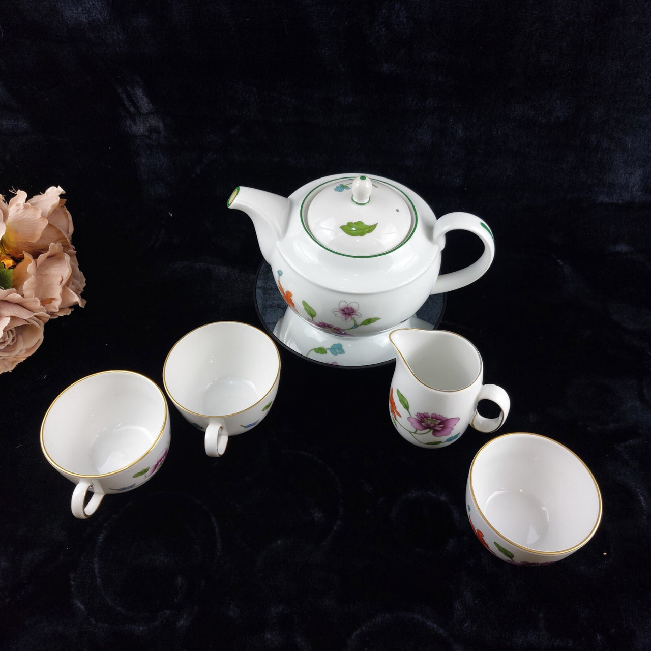 Owen To Tableware Royal Worchester Tea Set of 2, jug & Bowl  Porcelain Flameproo18