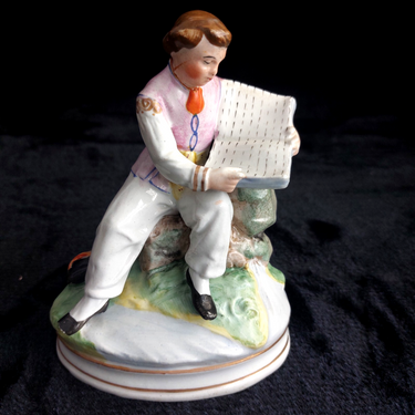Staffordshire Figurine Man Reading Book 6