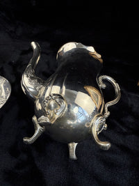 Thumbnail for silver plated tea pot & pitcher and plate with a lid Unbranded Victorian Antique1