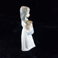 Thumbnail for Elegant NAO by Lladró Figurine - 'Girl with Doll' (1990) bookcase figure Spain4