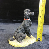 Thumbnail for Border Arts Fine Black Poodle Figurine Ayres Handmade Scotland Dog Statue 1983.3