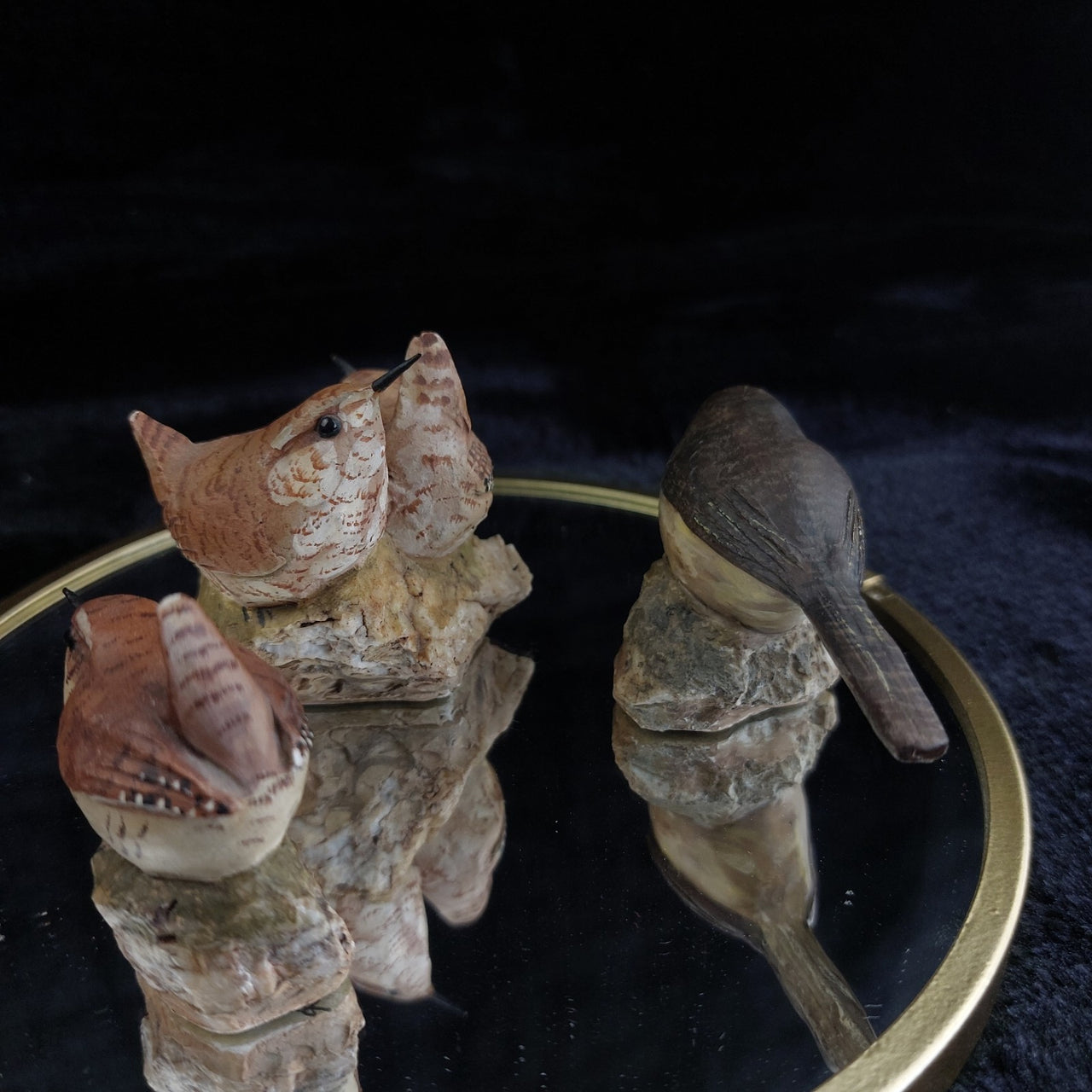 M Leadbetter Cornwall Bird Figurines â Set of 3 Wrens & Robin, 1979â81 Handc8