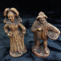 Thumbnail for Vintage Resin Folk Figurines Pair, France Fisherman &Lady  – Acceptable Conditio0