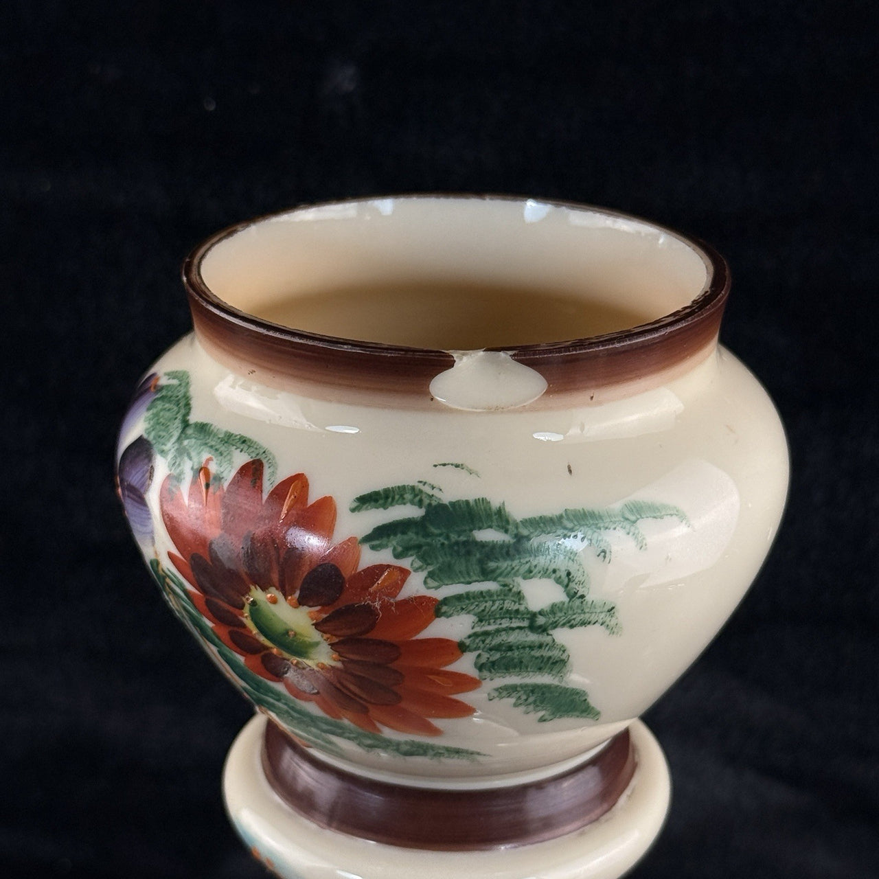 Milk Bohemian Glass Antique Vase 12” Floral Victorian Urn Form decor see pics11
