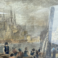 Thumbnail for Antique c.1830 Hand-Coloured Engraving Print Bristol Harbour Lambert & Collard5
