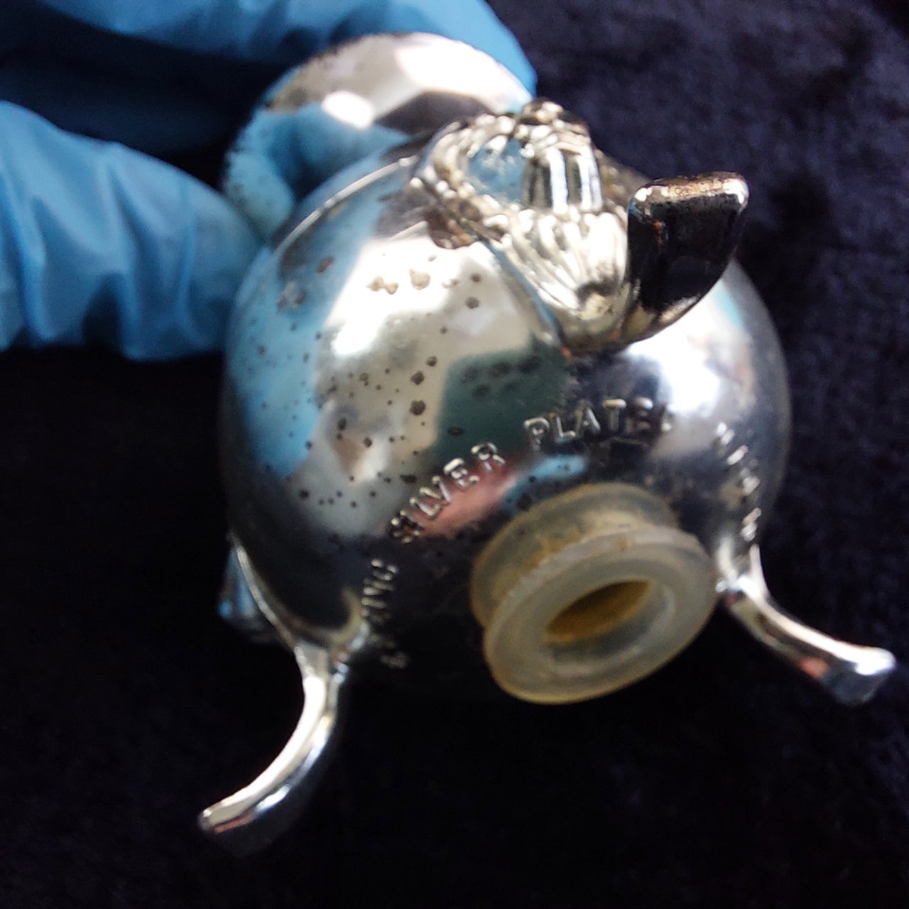 England Silver Plated Condiment Set 4.5" Lion Mask Legs Salt Mustard Pepper9
