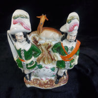 Thumbnail for 19th antique century Staffordshire Hunter Figurine Deer Antler 9