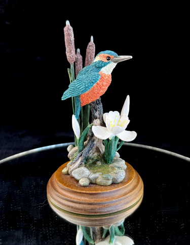 The Leonardo Collection Kingfisher Figurine Vintage British Wildlife Art decor1
