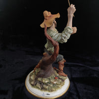 Thumbnail for Ades Fisherman Signed Capodimonte Porcelain Figurine 17