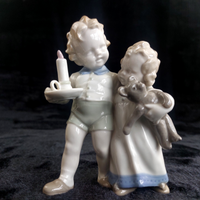 Thumbnail for Scheidig Kunst Porcelain Children Candle Bear Figurine Germany 1940s Vintage0