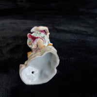 Thumbnail for German Porcelain Lady Figurine Holding Mask Flowered Dress Victorian Antique10