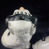 Thumbnail for Staffordshire Dog Figures Trio White Black , 7.5 in, 4.5 in Handpaint 9.5