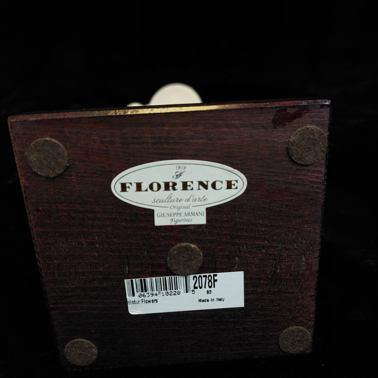 RARE Giuseppe Armani Winter Flowers Lady figurine Florence boxed White Fur Coat.13