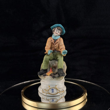 Rare Napoleon Capodimonte Boy Figurine by Giacomo Campfire Porcelain Italy gift1