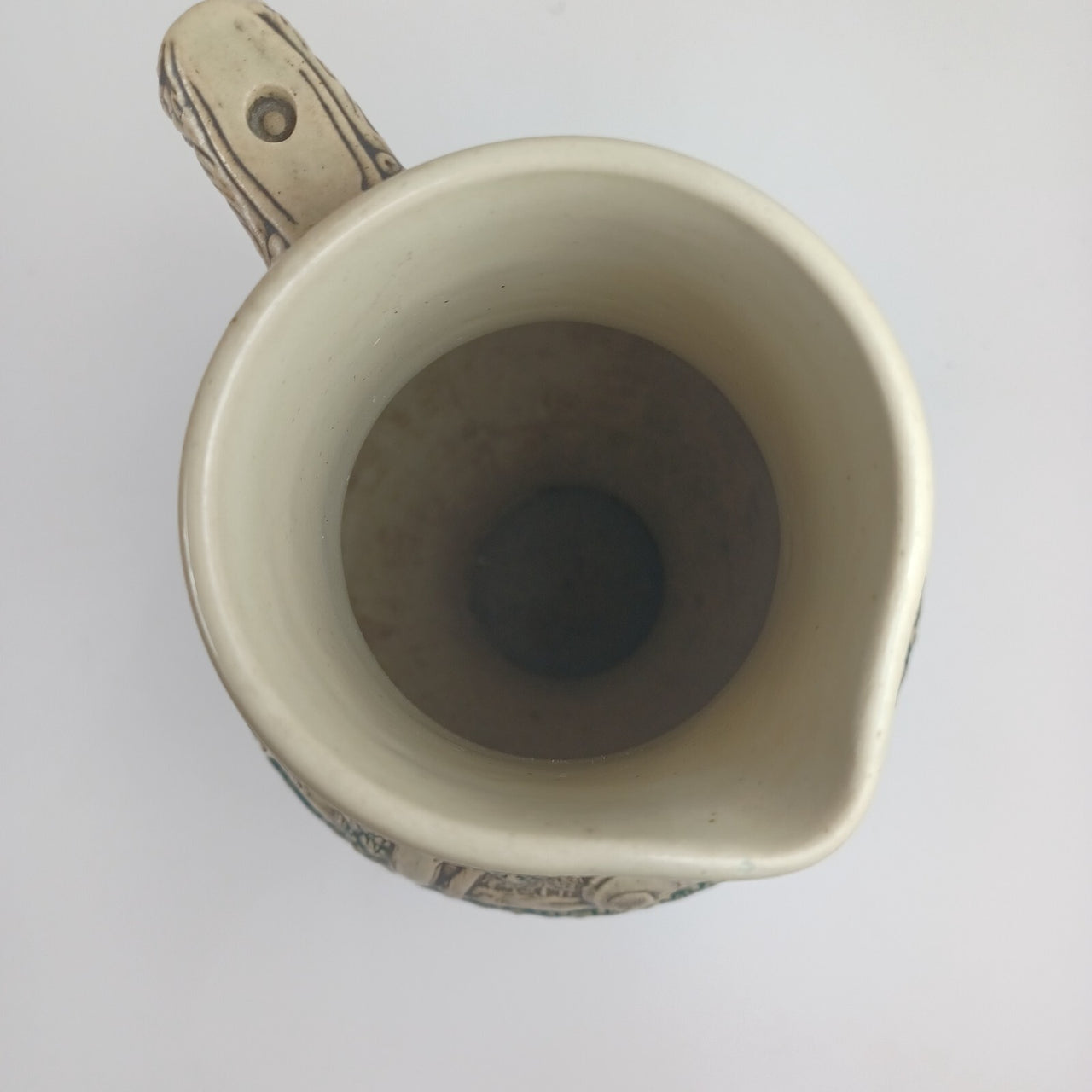Stoneware pitcher Jug 8.25" Detailed Historical Imagery Unique Collectible decor15