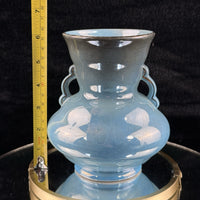 Thumbnail for Antique Maling Vase England –Blue Glazed Handle Twin Urn Shape 6.5” decor China,10