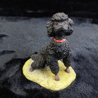 Thumbnail for Border Arts Fine Black Poodle Figurine Ayres Handmade Scotland Dog Statue 1983.9