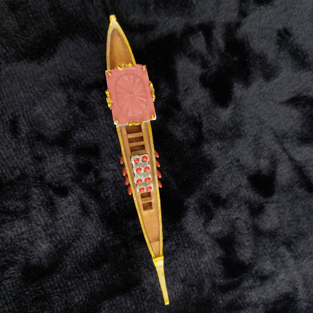 Middle Eastern Sultan’s Boat Figurine Hand Painted Wood Resin Model decor   20cm12