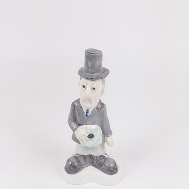 Welshcrest Fine Bone China Figurine  Vintage 1960's TopHatted Man Repaired0
