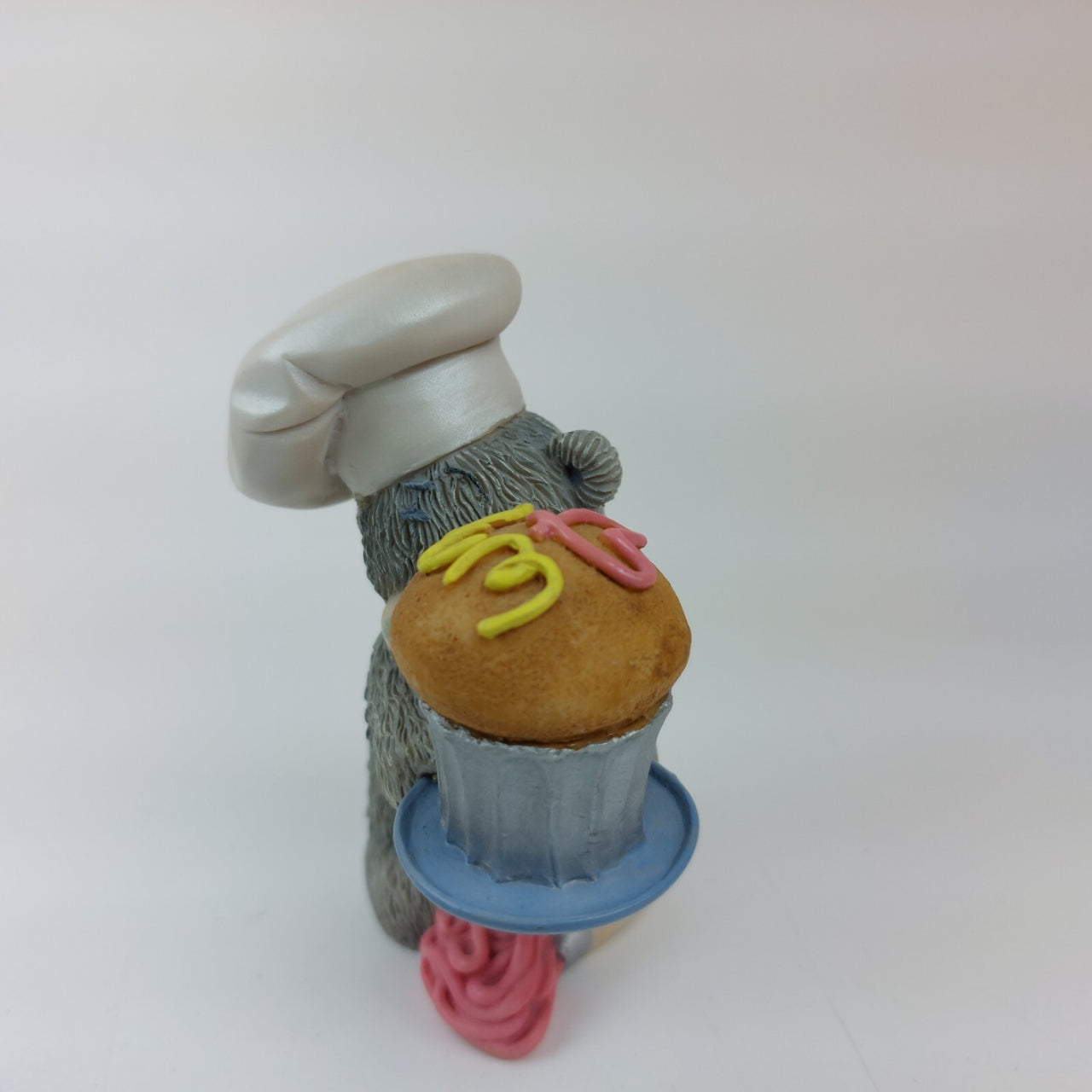 Me to Grey You Tatty Teddy Chef with Cupcake 4 Inch Handmade Figurine Bear9