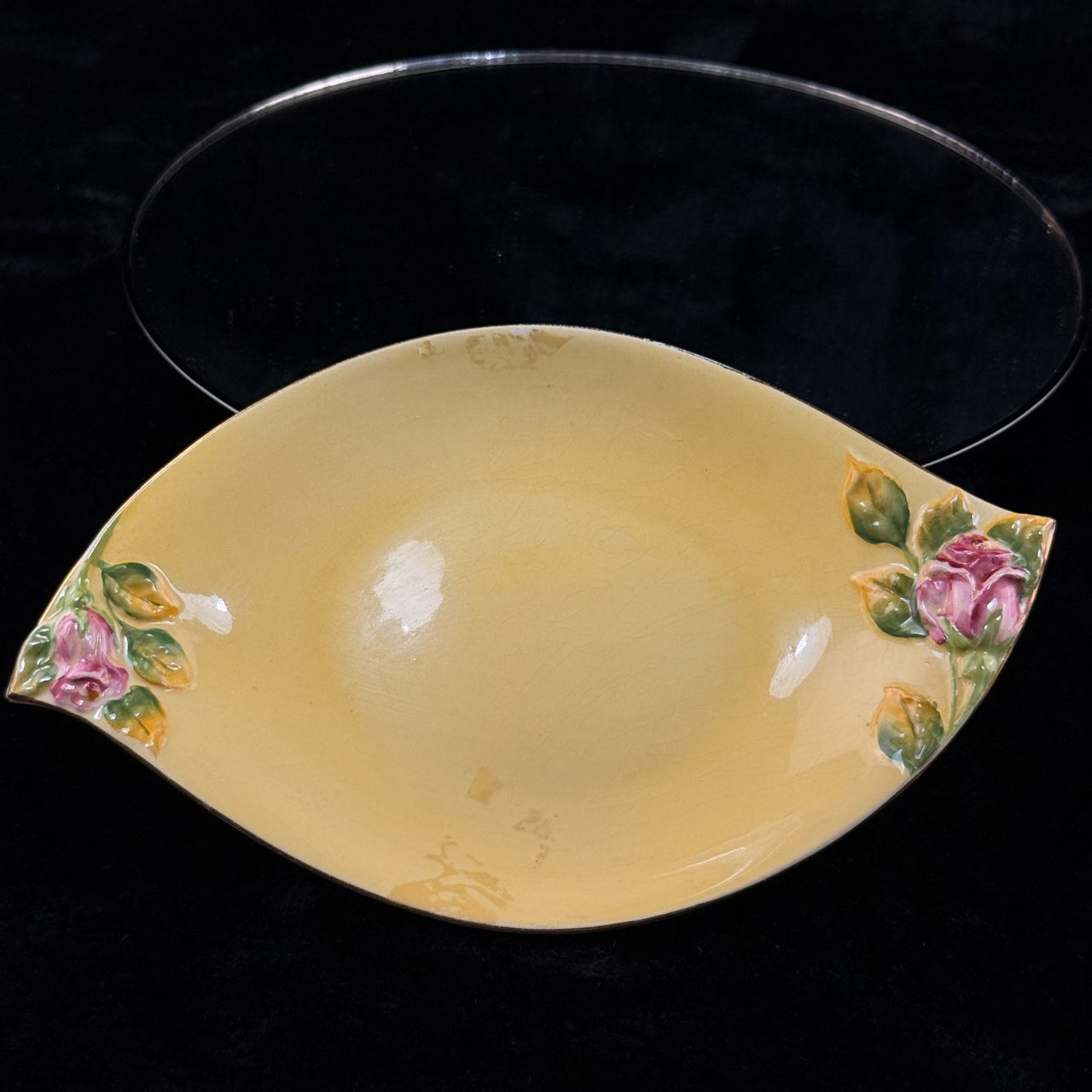 Royal Winton Grimwades England Yellow Rose Bowl Dish 5488 Hand Painted Floral 4