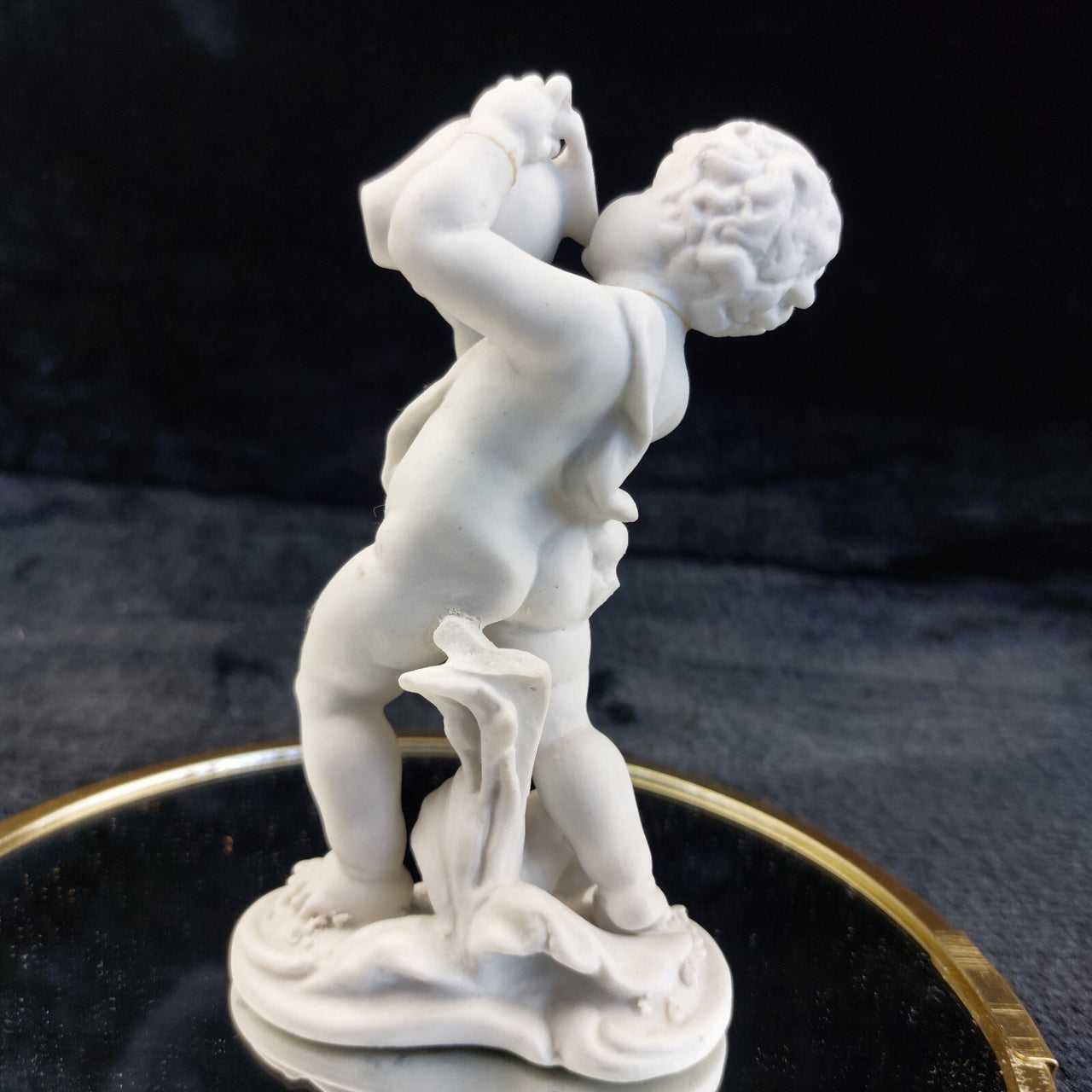 18th century Paul Pfuert Studio-Haus Cherub Pair 5in Bisque White Figurine antiq3