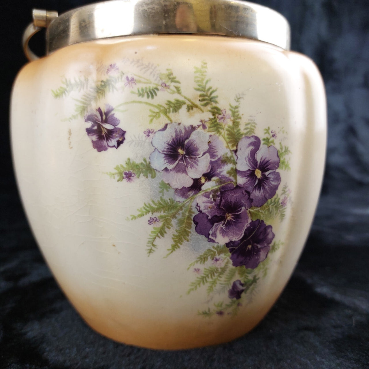Antique Crown Devon Ware Jar cookie 1912-1930s    S.F. & Co. Stoke-on-Trent  6