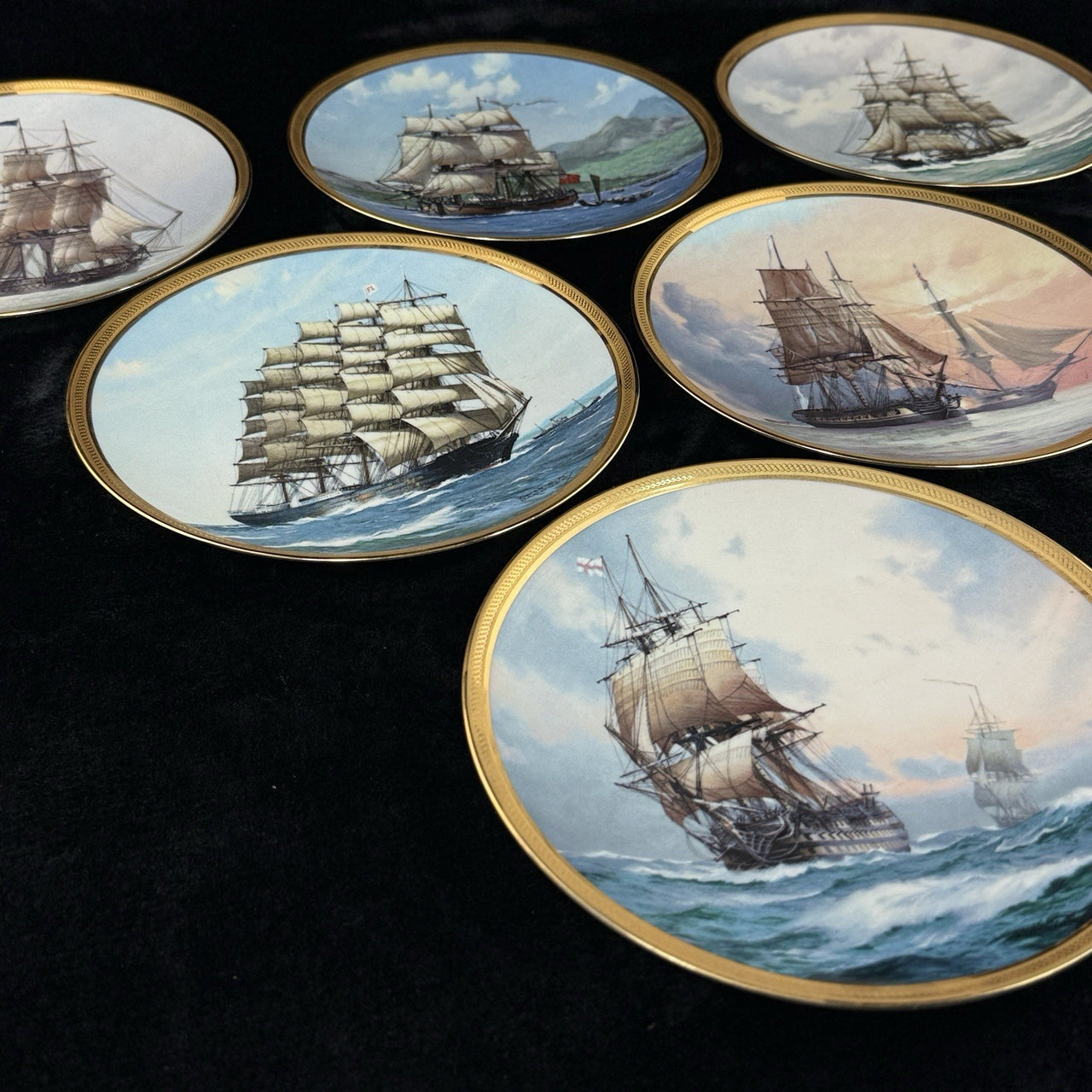 Franklin Mint Great Ships Set of 6 Plates Golden Age of Sail by Derek Gardner19